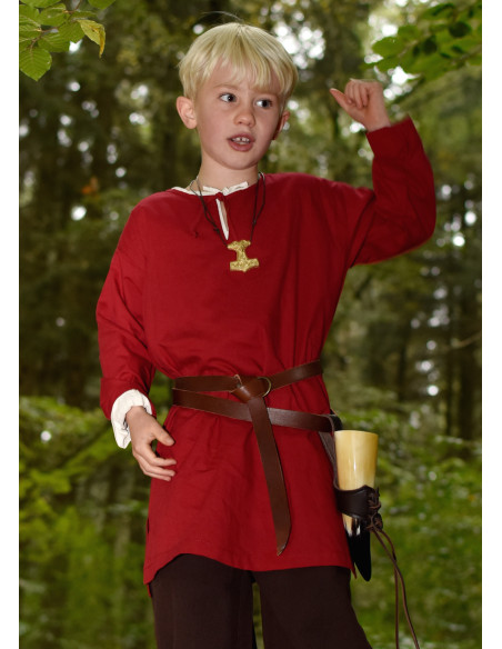 Medieval tunic for child Arn model, red Medieval tunic for child Arn model, red