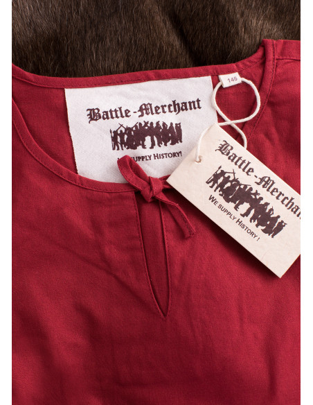 Medieval tunic for child Arn model, red Medieval tunic for child Arn model, red