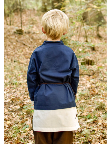Blue medieval shirt for boy, Colin