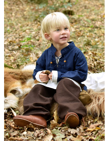 Blue medieval shirt for boy, Colin