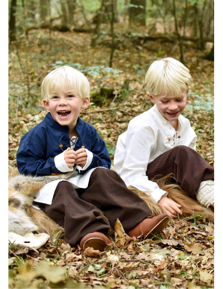 Blue medieval shirt for boy, Colin