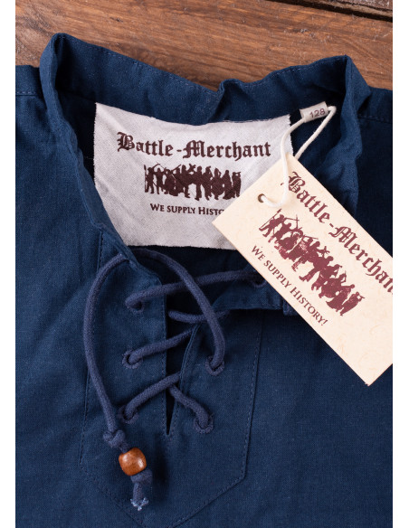 Blue medieval shirt for boy, Colin