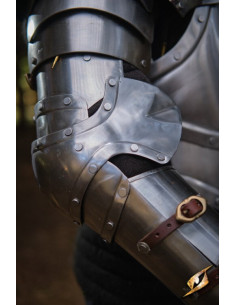 Polished steel arm protectors Captain series, Epic Armory 2