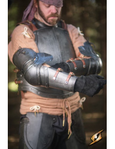 Captain series black steel arm protectors, Epic Armory 2