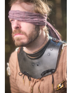 Gorget in black steel Captain series, Epic Armory