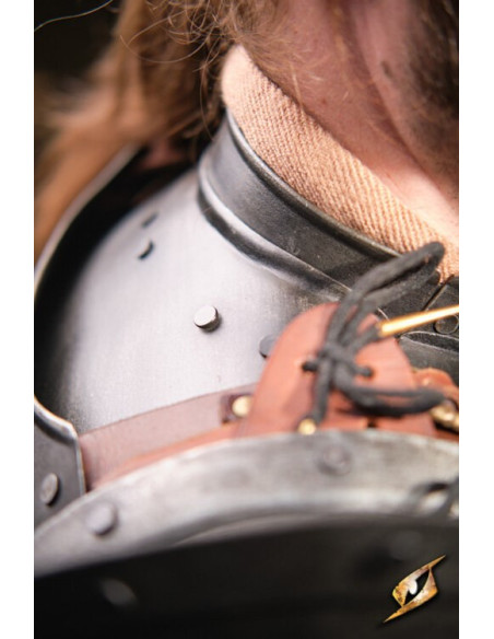 Gorget in black steel Captain series,...