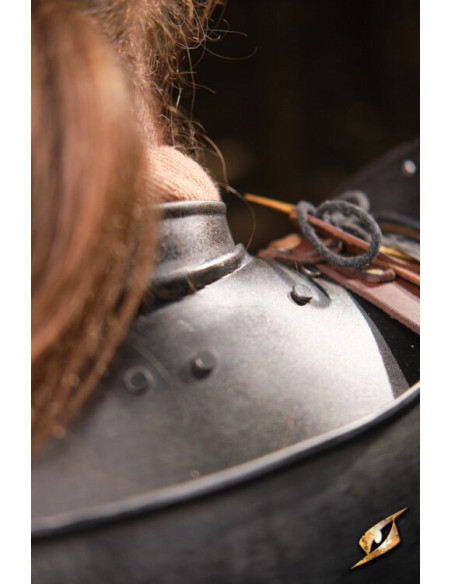 Gorget in black steel Captain series,...