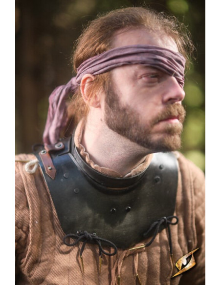 Gorget in black steel Captain series,...