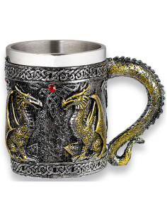 Tole10 resin mug with Dragons design