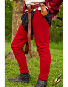 Vintage wool leggings in Emperor Red color