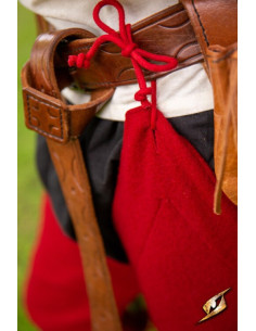 Vintage wool leggings in Emperor Red color 2