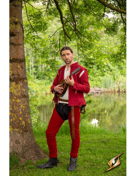 Vintage wool leggings in Emperor Red...