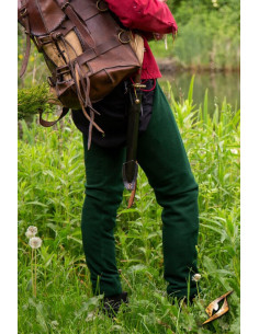 Vintage wool leggings in Hunter Green color