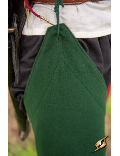 Vintage wool leggings in Hunter Green color 2