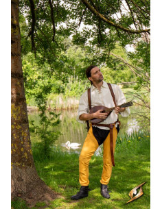 Vintage cotton leggings in Grifo Yellow