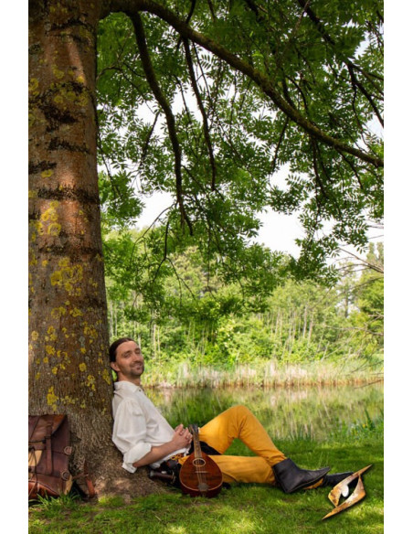 Vintage cotton leggings in Grifo Yellow