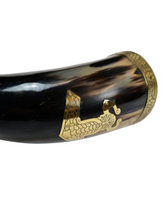 Thor viking horn with leather strap 2