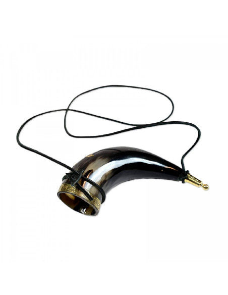 Thor viking horn with leather strap