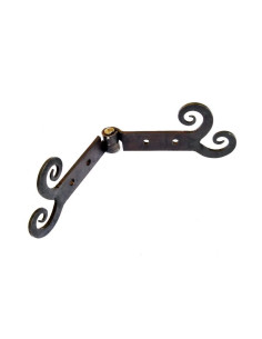 Set of 2 curly forged medieval hinges 2