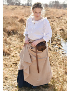 Medieval blouse woman Birga, white