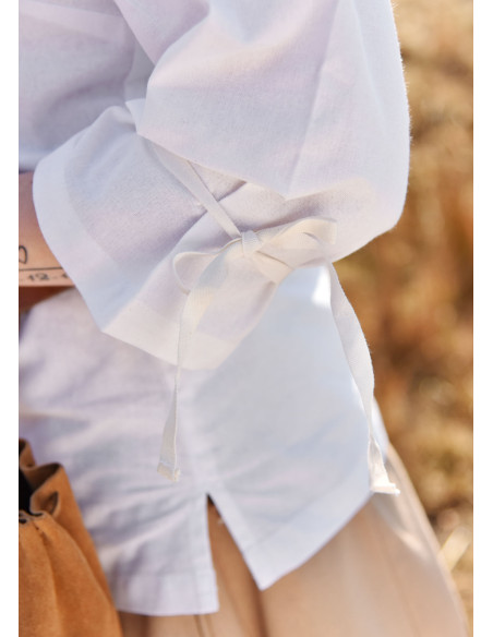 Medieval blouse woman Birga, white Medieval blouse woman Birga, white