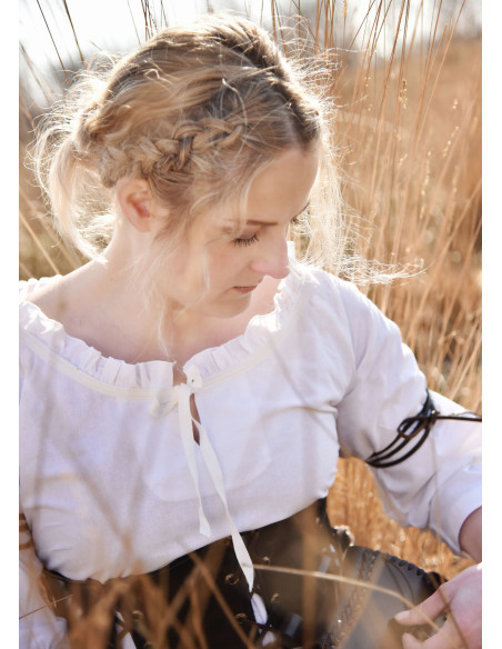 Medieval blouse woman Birga, white Medieval blouse woman Birga, white