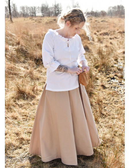 Medieval blouse woman Birga, white Medieval blouse woman Birga, white