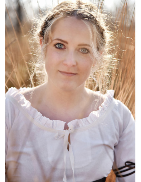 Medieval blouse woman Birga, white Medieval blouse woman Birga, white