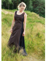 Jarle sleeveless medieval dress in brown and black