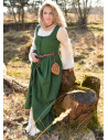 Sleeveless medieval dress Lene in green