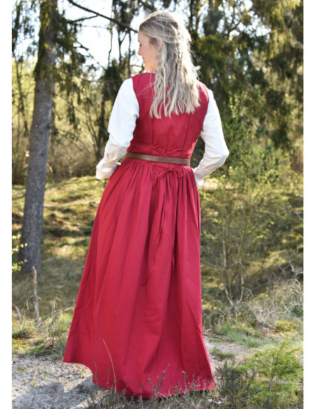 Red Lene Sleeveless Medieval Dress