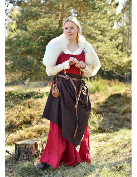 Red Lene Sleeveless Medieval Dress