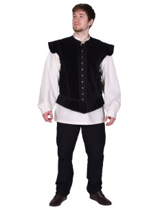 Víctor doublet in black velvet with buttons 2