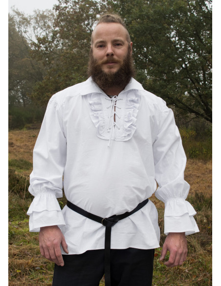 Medieval and pirate shirt Henry white