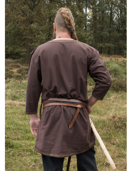 Cotton Viking tunic, brown