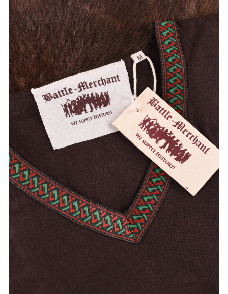 Cotton Viking tunic, brown