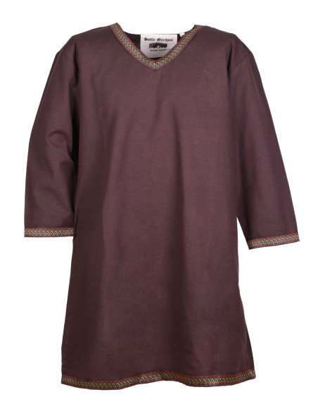 Cotton Viking tunic, brown