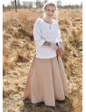 Medieval skirt with wide cut, light brown