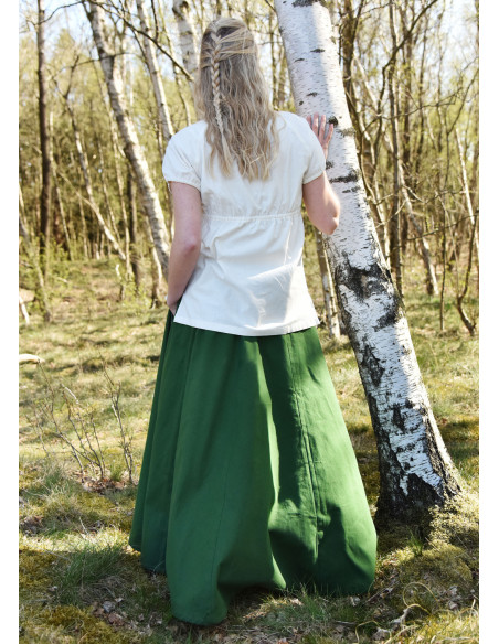 Medieval skirt with wide cut, green