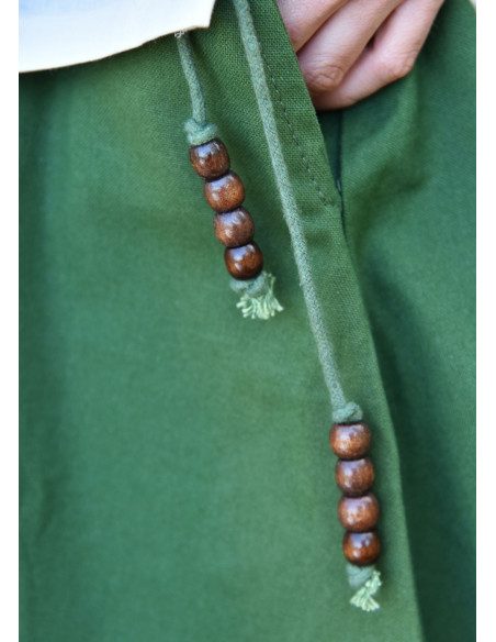 Medieval skirt with wide cut, green