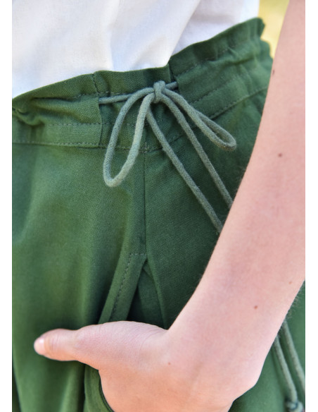 Medieval skirt with wide cut, green