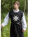 Medieval tabard of the Hospitaller knights, black and white