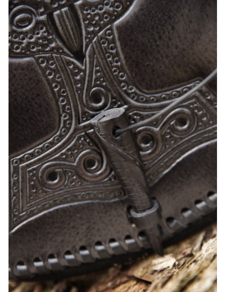 Thor's hammer bag in black leather