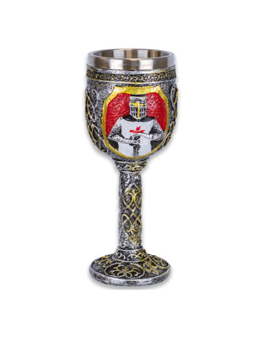 Resin Knight Templar cup for collectors, 19 cm.