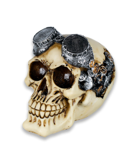 SteamPunk miniature skull with...