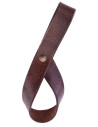 Tahalí simple for horn in leather, dark brown