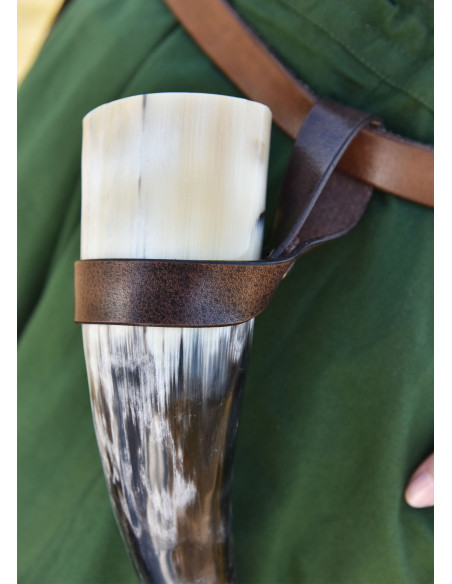 Tahalí simple for horn in leather,...