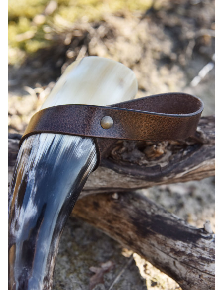 Tahalí simple for horn in leather,...