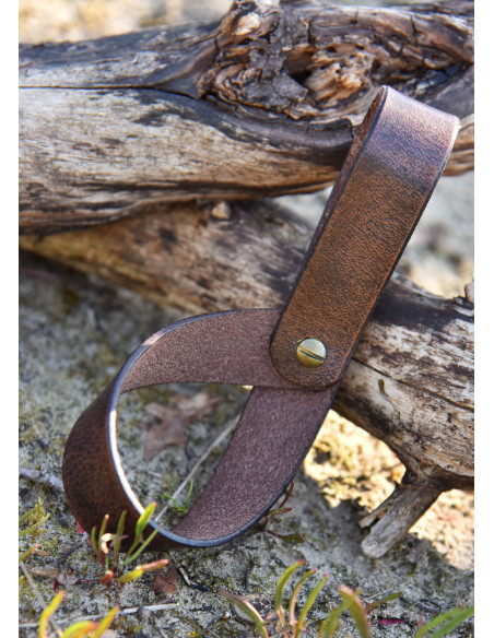 Tahalí simple for horn in leather,...