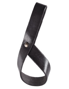Tahalí simple for horn in leather, black
